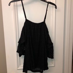 Black off the shoulder top